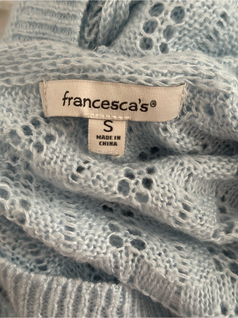 Ice Light Blue V-Neck Stylish Soft Essential Comfy Knit Sweater- Women’s - Picture 4 of 4